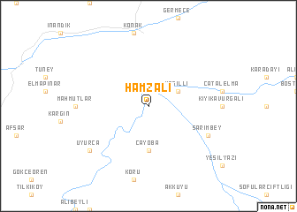 map of Hamzalı