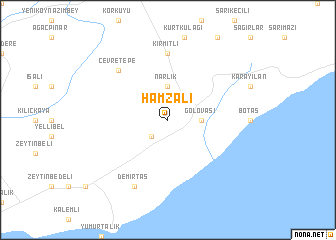 map of Hamzalı