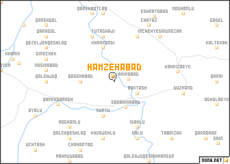 map of Ḩamzehābād