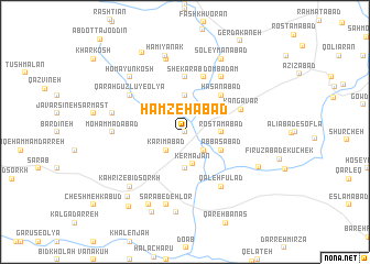 map of Ḩamzehābād