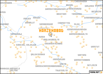 map of Ḩamzehābād