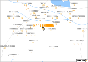 map of Ḩamzehābād