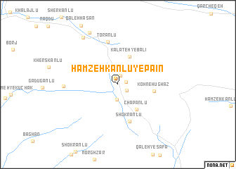 map of Ḩamzeh Kānlū-ye Pā\