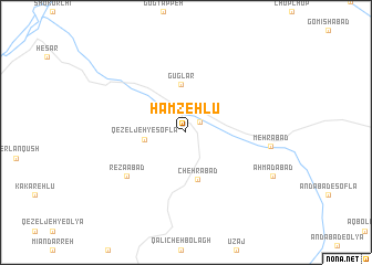 map of Ḩamzehlū