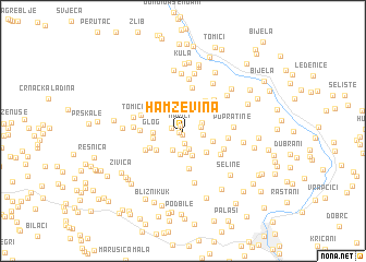 map of Hamzevina