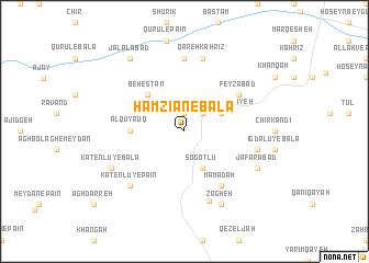 map of Ḩamzīān-e Bālā