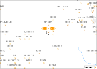 map of Ḩanakah