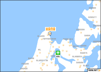 map of Ḩanā