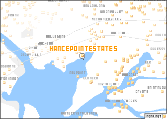 map of Hance Point Estates