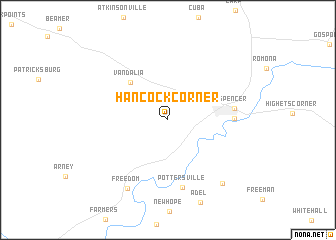 map of Hancock Corner