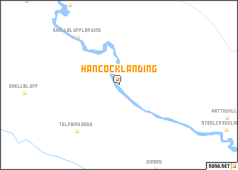 map of Hancock Landing