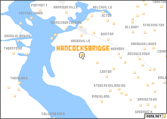 map of Hancocks Bridge