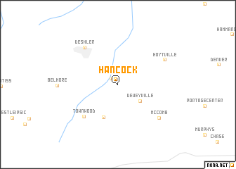 map of Hancock