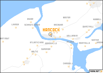 map of Hancock