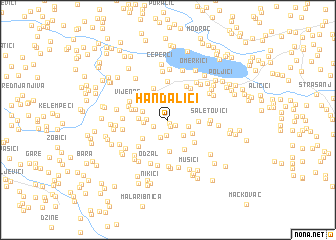 map of Handalići