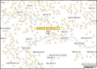 map of Handanagići