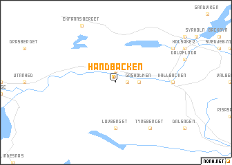 map of Handbacken