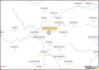 map of Handeni