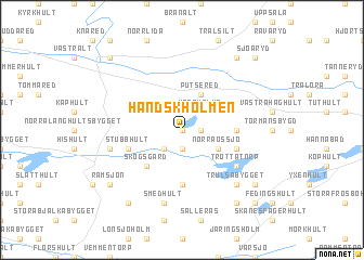 map of Handskholmen