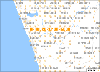 map of Handururemunagoda