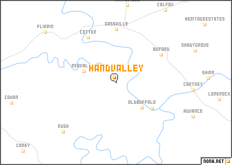 map of Hand Valley