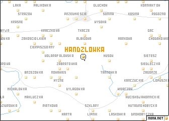 map of Handzlówka