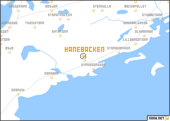 map of Hanebäcken