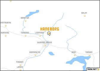 map of Haneborg