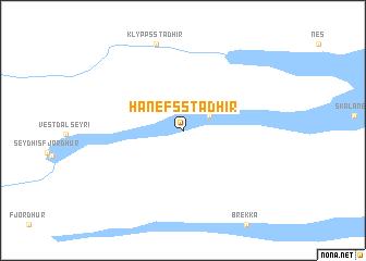 map of Hánefsstaðir