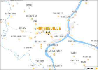 map of Hanersville