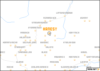 map of Hanesy