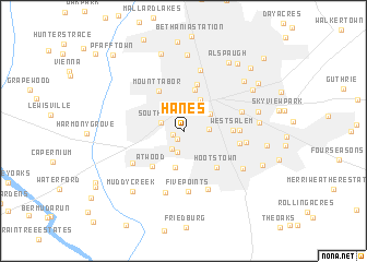 map of Hanes