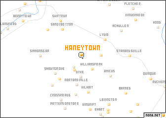 map of Haneytown