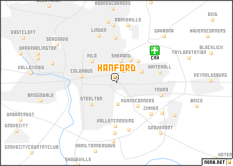 map of Hanford