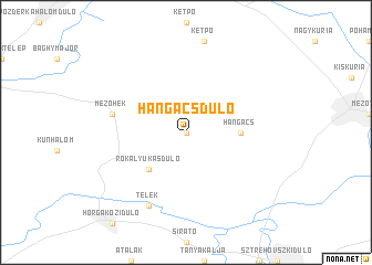 map of Hangácsdůlő