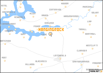 map of Hanging Rock