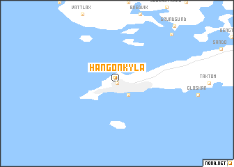 map of Hangonkylä