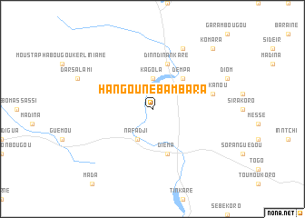 map of Hangouné Bambara