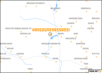 map of Hangouné Massassi