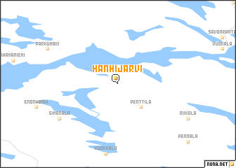 map of Hanhijärvi