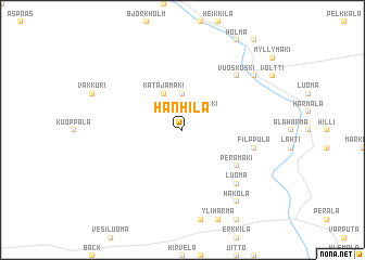 map of Hanhila