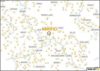 map of Hanifići