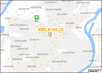 map of Hanley Hills