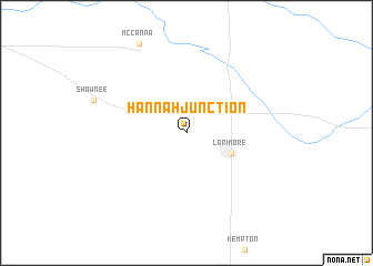 map of Hannah Junction