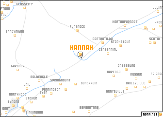 map of Hannah