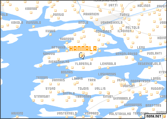 map of Hännälä