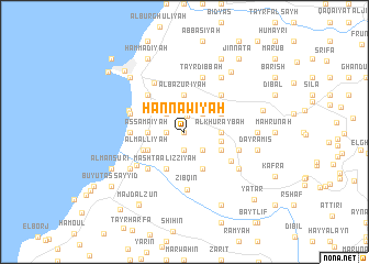 map of Ḩannāwīyah