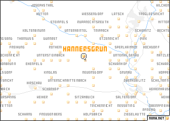 map of Hannersgrün