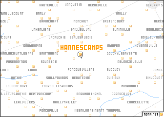 map of Hannescamps