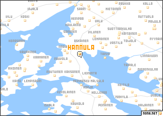 map of Hannula